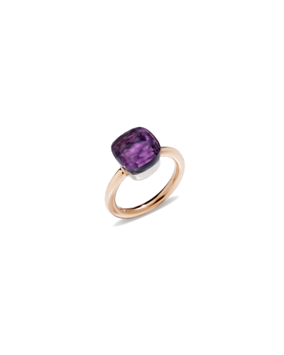 Pomellato Classic Ring Rose Gold 18kt, White Gold 18kt, Amethyst (watches)